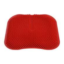 Silicone Seat Cushion, Cooling Seat Cushion (Super Large & Thick), Breathable Honeycomb Design Absorbs Pressure Points Seat Cushion, Gel Cushion For Office Chair, Home Car Seat Cushion For Wheelchair - 紅色 - 查看 7