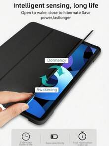 TenYide 可折叠支架平板电脑保护套，防尘/防摔/防震多层防护，兼容 iPad/Galaxy Tab/MatePad/荣耀平板/红米平板/小新平板系列，兼容 iPad A16 2025、Air 11/13 英寸、M2、M3、Pro 11/13 英寸、M4 2024、Air 5/4 10.9 英寸、Air 3 10.5 英寸、第九代/第八代/第七代 10.2 英寸、第五代/第六代 9.7 英寸、Mini 6 - 黑色 - 查看 3