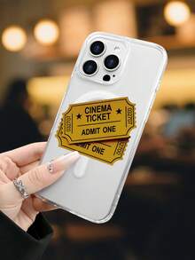 Lujo Ligero Estilo y BellezaCine Ticket Funda de Teléfono Transparente con Compatibilidad de Carga Inalámbrica Magnética Compatible con 17 17PROMAX 17PRO 16PROMAX 16PRO y Todos los Modelos Imprescindi - transparente - Ver 2