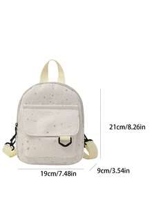 1pc This Stylish Mini Backpack With A Zipper Closure And Sparkling Stars Is A Unique And Versatile Design, Perfect For Everyday Use. Available In Multiple Colors, This High-Quality Bag Is An Essential Fashion Item And Also Makes A Perfect Gift For A Friend. - Star Backpack - View 9