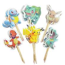 1 Set de Decoraciones para Pastel, Lindos Personajes de Anime Charizard como Decoraciones para Pastel, Decoraciones para Fiesta de Cumpleaños Infantil - Multicolor - Ver 3