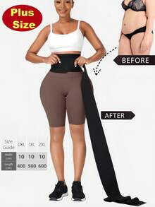 1 Pc Plus Size Women's Waist Wrap Belt, Elastic Slimming Postpartum Belt, Adjustable - Black - View 1