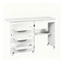 Mesa De Coser Plegable Multiusos Para Artesanías Y Computado - Blanco - Ver 1