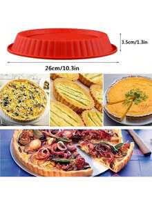 2个/1个硅胶挞模 - 非常适合烘焙美味的水果挞、卡仕达挞和奶油挞；易脱模；不粘硅胶挞模；易于清洗；多用途挞模；装饰挞模；烘焙挞工具 - 彩色 - 查看 4