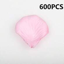 粉色玫瑰花瓣，丝绸花瓣，浪漫装饰，适用于婚礼、订婚、生日、周年纪念派对背景布置、节日装饰、婚礼派对用品、情人节礼物（送给男朋友）、复活节、情人节和其他节日装饰。 - 粉色 - 查看 12