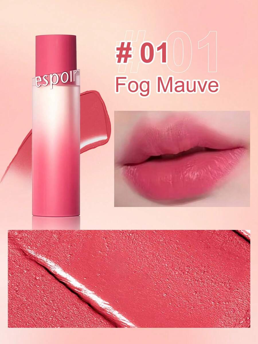 ESpoir 丝绒哑光唇膏，哑光妆效，持久显色，3克 - #01 FOG MAUVE - 查看 1