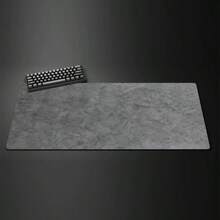 Mouse Pad de Jogo Texturizado Cinza, Tapete de Mesa de Escritório de Computador para Jogos, [Unidade de Tamanho: Cm], Mouse Pad de Borracha Antiderrapante para Teclado, Tapete de Mesa Estendido. A parte de trás é feita de uma base de borracha antiderrapante durável, e o padrão de textura hexagonal de alta densidade pode segurar firmemente a mesa para evitar que o mouse pad deslize durante o uso diário e o movimento do mouse. - Multicolorido - Visão 19