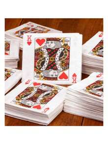 20pcs/Pack J Q K Playing Card Printed Paper Napkins, High-Quality Virgin Wood Pulp, Soft Texture, Odorless, Card Game Themed Decorations For Hotels, Restaurants, Parties, Festivals. 15% Color Variation, Random Color - Multicolor - View 13