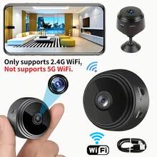 1pc/2pcs WiFi Camera With Built-In Microphone, Portable Camera, USB Rechargeable, Motion Sensor, Sports DV Monitoring Function, Night Vision Security Monitoring, Suitable For Home Pet Safety Video Monitoring, Indoor Surveillance Camera - Black - View 2