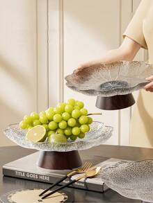 Fruit Plate With High Appearance Living Room Dried Fruit Plate With Glacier Pattern Fruit Plate Dining Table Bone Plate Cake Snacks Place Plate - Multicolor - View 5