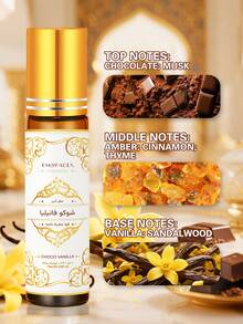 EMBRACEX. 10 ml arabiska doftoljor Dubai Choco Vanilla/Cocoa Vanilla eterisk olja, roll-on doftolja från Mellanöstern, långvarig doft, lyxmärkes premiumolja, släpper lös din charm, perfekt present till män och kvinnor, 0,34 fl oz, lämplig för diffusorer, luftfuktare, gör-det-själv-tvål, ljustillverkning, lädervård, Eid Al-Fitr, Eid Al-Adha-present, rumsinredning - Choklad Vanilj - Visa 3