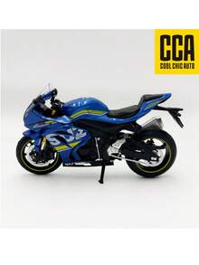 C C A 1:12 Suzuki GSX-R1000 摩托車合金模型，可站立，後輪懸吊，車把可左右轉向，附展示底座，男孩女孩玩具，萬聖節聖誕節生日禮物 - 彩色 - 查看 6
