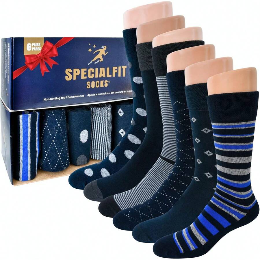 ¡RecomendadoCalcetines hombre, calcetines hombre algodon Premium, Suaves y extremadamente cómodos, Calcetines de vestir delgados, aptos para diabéticos.¡Top de Temporada - b Azul marino , Negro, Beige, Café y Gris - Ver 1
