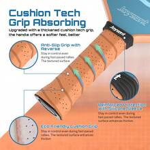 Paleta de pickleball con núcleo de panal de abeja PP de 13 mm, agujeros de panal de abeja personalizados de 6 mm, sensación de golpeo suave y estable, rebote moderado, punto dulce talla grande grande y alta tolerancia, adecuado para principiantes y entrenamiento diario, cara de paleta de fibra de vidrio con diseño elegante y duradero - Marrón - Ver 5