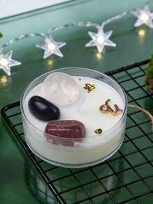 1支十二生肖主题水晶香氛蜡烛，天然大豆蜡薰衣草香氛装饰蜡烛，适合派对和送礼。