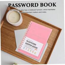 HOMSFOU Libreta De Contraseas Pequea Organizador De Contraseas Completo Rpido - Rosa - Ver 8