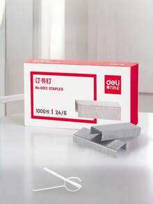 标准24/6办公订书钉套装 - 每盒1000枚，性价比高，适用于学生课堂作业、工作场所办公用品、家庭文件整理（笔记本、办公报告、家庭清单、手册）、课堂作业装订、办公文件分类、日常手册制作、学习笔记整理和家庭文件装订。
