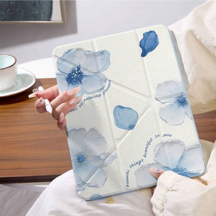 360°旋转iPad保护套，Y型折叠支架，高清UV印刷，兼容iPad 11（2025款）、iPad Air 11/13（2025款M3）、iPad Air（M2）11/13英寸、iPad Air 4/5/6 10.9英寸、iPad Pro 11英寸、iPad Pro 12.9英寸、iPad 10.2英寸、iPad第九代/第十代，保护套设计，多角度调节，六向支架摆放，内置笔槽，透明后盖，防摔保护，自动唤醒/睡眠功能