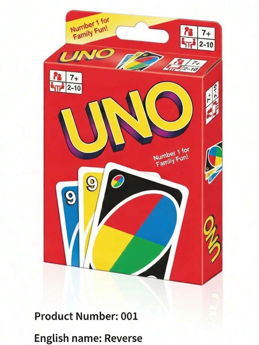 1 Set UNO Classic Red Thin Edition Card Game, Slim Design, High-Quality PVC Material, Waterproof And Durable, Interactive Game Suitable For All Ages, Family Gathering, Travel Game Night, New Year Gift, Valentine's Day Gift, Easter Gift! - Multicolor - View 1