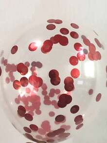 10pcs Red Activity Party Decoration Balloons Birthday First Birthday Opening Atmosphere Setup Balloon Set Romantic Confession Proposal Express Love Girlfriend Rose Red Black Sparkly Transparent Latex Valentines Day Back To School Advanced Atmosphere - 紅色 - 查看 3