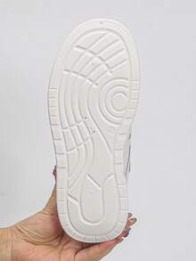 Women's Platform Wedge Sneakers, Colorblock Sporty Casual Lace-Up Fashion Versatile Low-Top Casual Shoes, White, Hidden Heel, Spring/Autumn - Black and White - View 8