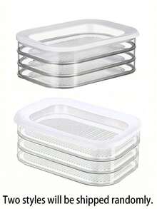 三层厨房收纳盒，密封透明食品保鲜盒，冰箱切片食品整理架，可堆叠食品准备容器，适用于肉类、奶酪、火腿、切片食品、意大利香肠、食品碎屑、水果和蔬菜，防漏可重复使用食品容器，厨房收纳，户外/露营，情人节礼物，新年礼物 - 彩色 - 查看 8