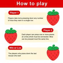 Red Strawberry Bubble Wrap Stress Relief Fidget Toy, Finger Tip Bubble Popping Toy, Fast Fashionable Anxiety Relief Popping Toys For Adults And Kids, Party Game Decor, Christmas & Halloween Gift, Relaxation Toy For Boys, Girls, Children And Adults, Fun Fashionable Push And Pop Game - Multicolor - View 10