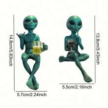 Interesting Alien Model, Can Be Placed On Desks, Bookshelves And Other Flat Surfaces, Resin Decor Sci-Fi Theme For Living Room, Bedroom, Bar, Club And Other Scenes, Creates A Magical Atmosphere - Multicolor - View 7