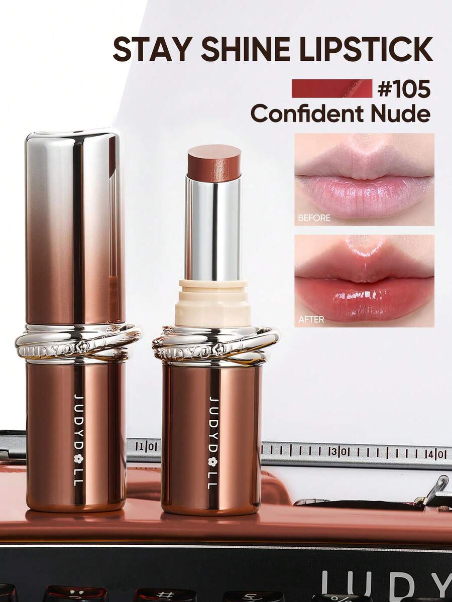 JUDYDOLL STAY SHINE LIPSTICK, Hydrating Lip Gloss, Non-Stick, Limited Edition For New Year - 105 bức ảnh khỏa thân tự tin - Xem 1