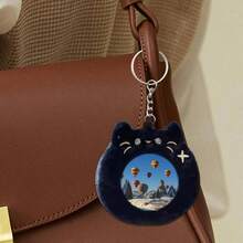 Porta Fototarjetas, Funda Protectora Para Credenciales Peluche Porttil Con Colgante Protector De Tarjetas Para Nias, Credenciales Y Organizacin - Negro - Ver 7