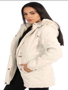 Women's Lined Twill Parka - White - View 2