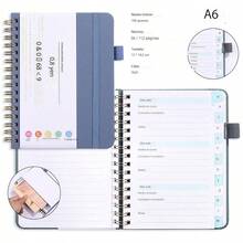 Libro de registro del organizador de direcciones de Internet, Libro de contraseas, Libretas de direcciones porttiles Libreta de contraseas del organizador de direcciones A6 compacto de fcil acces - Azul - Ver 8