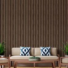 Adhesive Wallpaper With Rustic Oak Wood Ribbed Pattern And Thin Strips - Multicolored 27 - View 2