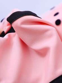 Đầm lưới chấm bi cổ tròn thanh lịch cho bé gái, thích hợp cho mùa cưới. - Hồng - Xem 9