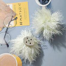 2pcs White Cute Spherical Artificial Aquatic Plants, Soft & Decorative, No Maintenance, Fade-Resistant, Aquarium Ornament