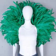 1 chiếc khăn choàng lông vũ, thích hợp cho cosplay, dạ hội hóa trang phong cách punk, lễ hội Carnival và các dịp khác, khăn choàng vai lông vũ, phụ kiện trang phục biểu diễn phong cách punk, lễ hội Carnival. - Loại M - Xem 10