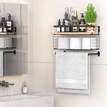 Bathroom Furniture Setsタフコ Tafuco Toallero para BañoToallero con Estante Toallero de Pared Accesorios de Baño Hotel Cocina (B) - B - Ver 5