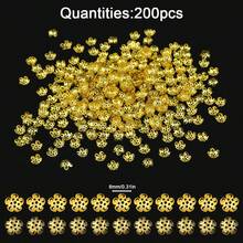 200pcs 8mm Beads, 5-Petal Flower Bead Caps, Jewelry Making DIY Bracelet Supplies - DIY - View 9