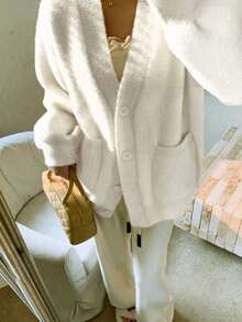 Women Cardigans - White - View 5