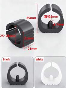 4pcs/8pcs/12pcs Plastic U-Shaped Tube Clamps For Office Chair Legs, Fits 25-28mm Diameter Round Tubes, With Fixing Holes - Multicolor - View 3