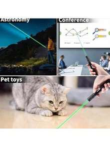 1pc Cat Toy Pointer, 2-In-1 Rechargeable, Pet Kitten Puppy Toy Chasing Pointer, Indoor Training Chasing Toy Pointer - Multicolor - View 19