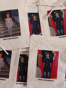 1pc Customized Personalized Drawstring Backpack, Custom Photo Exclusive Travel Bag, Lightweight Cinch Backpack Suitable, Customised Name Organiser Bags, Personalized Repeatable Used Bag, Personalized Christmas Gift, New Year Glamour - Multicolor - View 6