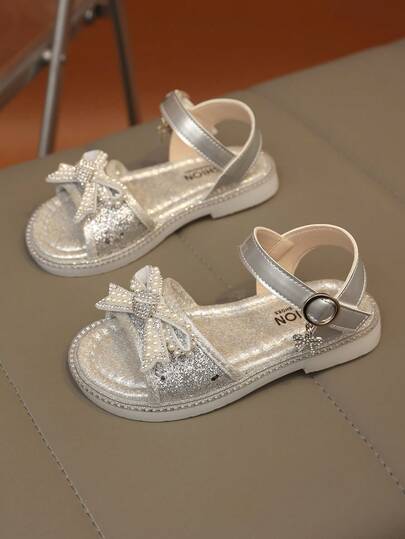 1 đôi sandal thời trang nơ xinh xắn dễ thương cho bé gái, chống trượt, bền, thoải mái, nhẹ, phù hợp cho các dịp thường nhật, dự tiệc và mặc hàng ngày.