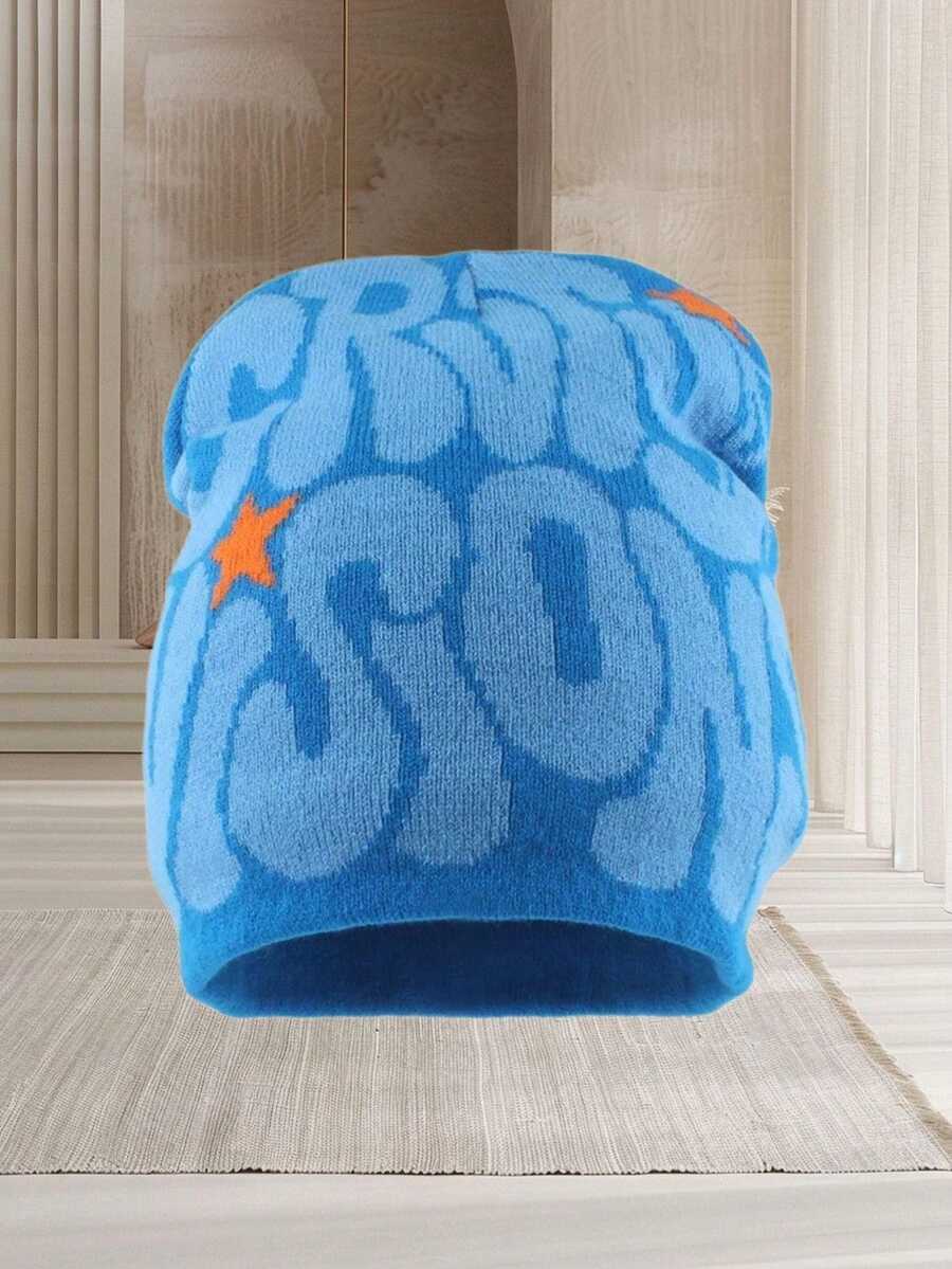 1 chiếc mũ lưỡi trai lưới jacquard họa tiết cá nhân hóa Big G, kiểu dáng đường phố, unisex, thích hợp cho mặc hàng ngày, hoạt động thể thao ngoài trời, quà tặng lý tưởng cho các dịp lễ. - Màu xanh lam - Xem 1