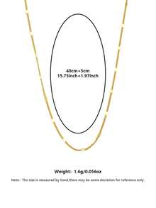 1pc Luxury S925 Sterling Silver Gold Plated Plain Chain, Suitable For Women's DIY Jewelry Design, Elegant Minimalist Layered Necklace, Delicate Chic Clavicle Chain, Casual Daily Wear Or Gift, Comes With Exquisite Gift Box