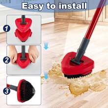 Scrubber Mop Head For Ocedar, Upgrade Scrub Brush For Ocedar, Spin Mop Scrub Brush Head For Ocedar EasyWring 1-Tank, More Bristles Scrub Brush Attachment For Bathroom, Deck, Kitchen Floor Cleaning - MàuB - Xem 7