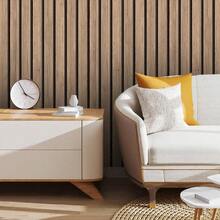 Adhesive Wallpaper With Cedar Wood Ribbed Pattern, Medium Strips - Multicolored 16 - View 5