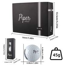 3-Layer PU Golf Balls, USGA Compliant, Longer & More Stable Shots, Black Color - Black - View 9
