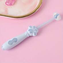 New 3-Sided Toothbrush For Small & Medium Dogs - Soft Nylon Bristles, Gentle Dental Care, Prevents Plaque & Tartar, Sturdy Handle, Blue & Pink Colors, Suitable For Puppies & Adult Dogs, Dental Cleaning & Grooming Tool. - Multicolor - View 9