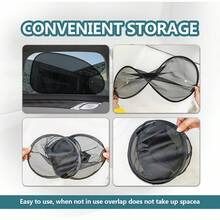 2 cortinas universales para ventana lateral de coche, cortinas de bloqueo de rayos de sol, cortinas laterales para ventana de coche, fundas de vidrio laterales (grande) - 1 - Ver 6